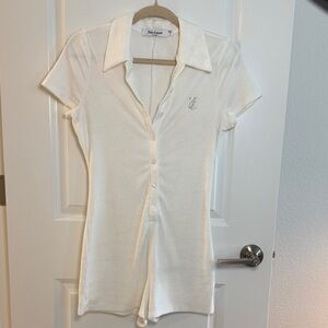 Y2K✨ Juicy Couture Women's White Button-Up romper